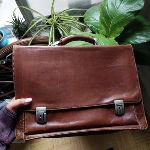 Vintage leather briefcase
